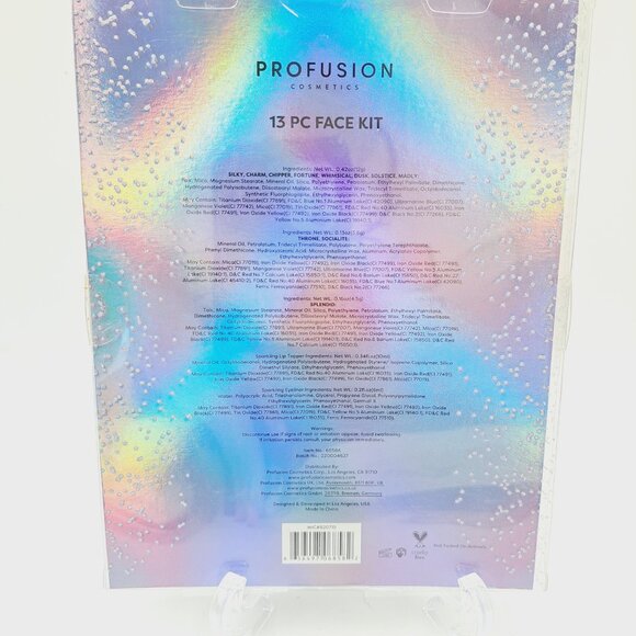 Profusion Rose Gold Glitter Chrome 13 Eyeshadow Palette Holiday Make Up Face Kit - Picture 6 of 8